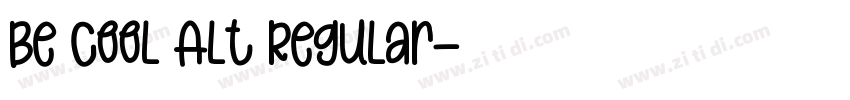 Be Cool Alt Regular字体转换